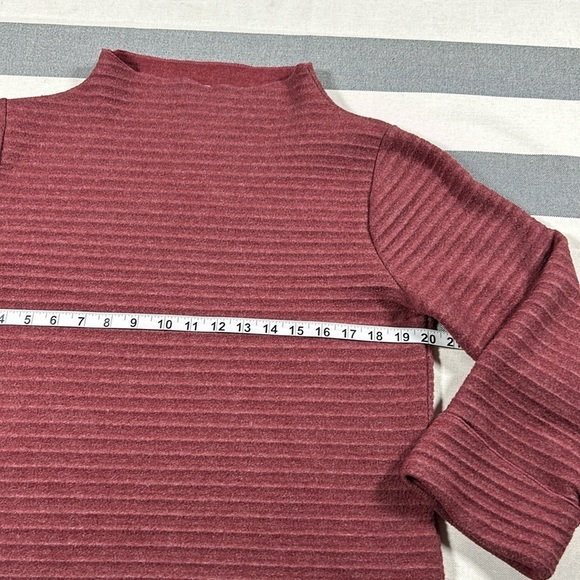Habitat Womens Burgundy Funnel Neck Loose Fit Pullover Sweater Rayon Blend S - Picture 4 of 8